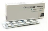 Гидрохлортиазид 25мг таблетки №20 (ВАЛЕНТА ФАРМАЦЕВТИКА АО)